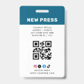 Journalist Press Pass Photo ID バッジ (裏面)