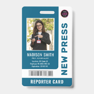 Journalist Press Pass  Photo ID  バッジ
