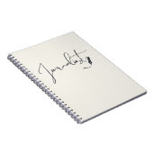 Journalist Script Notebook – Minimalist Writer Pen ノートブック (右側)