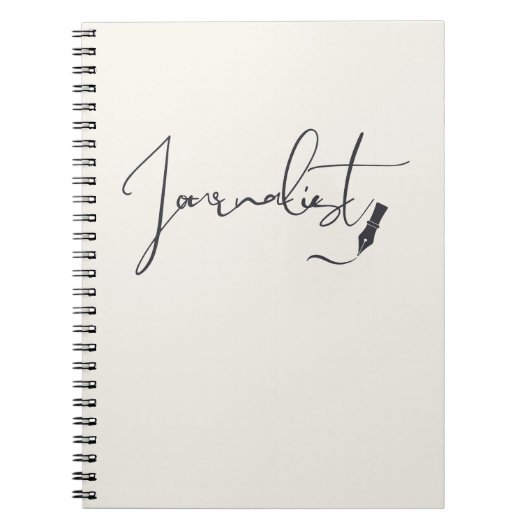 Journalist Script Notebook – Minimalist Writer Pen ノートブック (正面)