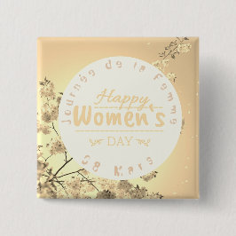 Journée de la Femme Badge carré 缶バッジ