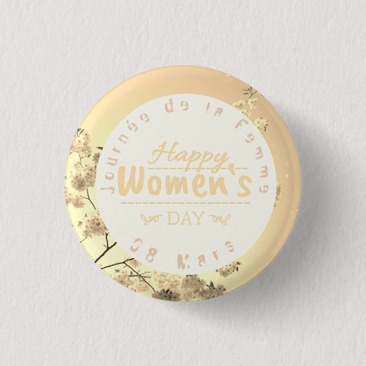 Journée de la Femme Badge rond 缶バッジ (正面)