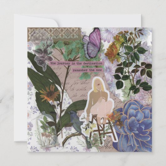 Journeyは宛先フラットグリーティングカード (正面)