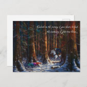 Journey -ファンタジー林の山景色アート シーズンポストカード (正面/裏面)