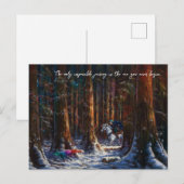 Journey -ファンタジー林の山景色アート ポストカード (正面/裏面)