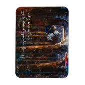 Journey -ファンタジー林の山景色アート マグネット (縦)