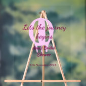 journey beginningブライダルシャワーadd name pin アクリルサイン (ニュートラル)