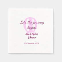 journey beginningブライダルシャワーadd name pin