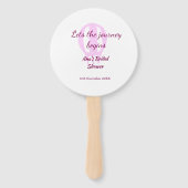 journey beginningブライダルシャワーadd name pin ハンドファン (裏面)