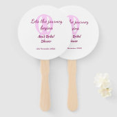 journey beginningブライダルシャワーadd name pin ハンドファン (正面&裏面)