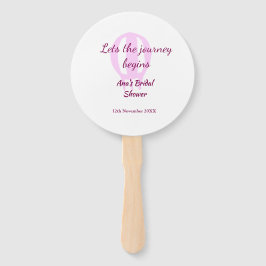 journey beginningブライダルシャワーadd name pin ハンドファン