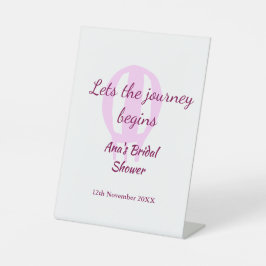 journey beginningブライダルシャワーadd name pin 台座サイン