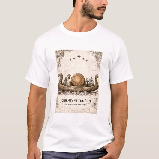 Journey of the Sun | Solar Barque | Ancient Africa Tシャツ (正面)