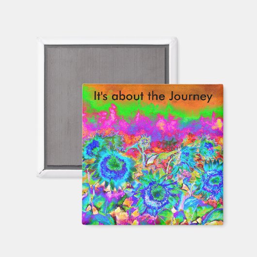 Journey Sunflower Fields – 青 マグネット (正面/裏面)