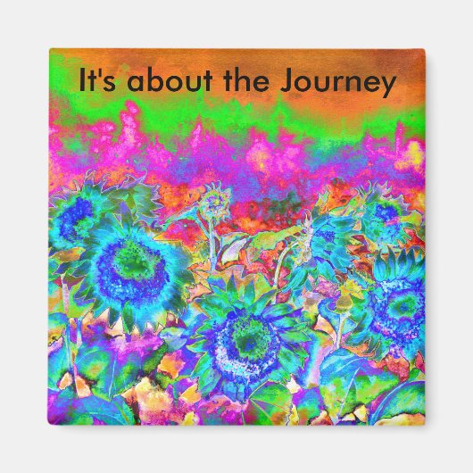 Journey Sunflower Fields – 青 マグネット (正面)