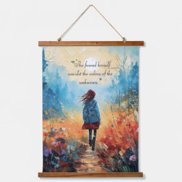 「Journey Through the Wildflowers」のカスタマイズ可能 吊り下げ型タペストリー