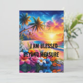 Journey with Grace: I Am Blessed Travel Backpack" 招待状 (スタンド正面)