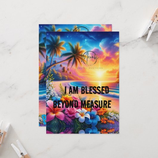 Journey with Grace: I Am Blessed Travel Backpack" 招待状 (正面/裏面インサイチュ)