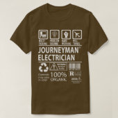 Journeyman Electrician MultiTasking Certified Job Tシャツ (デザイン正面)