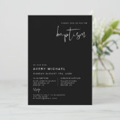 JOVIエギーモダンミニマリストEdgy Black Baptism 招待状 (スタンド正面)
