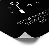 JOVIエギー黒いバブルがサイン結婚を送り出す ポスター (角)