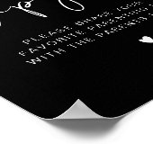 JOVIエギー黒いモダン先端の瓶とアドバイスのサイン ポスター (角)