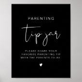 JOVIエギー黒いモダン先端の瓶とアドバイスのサイン ポスター (正面)