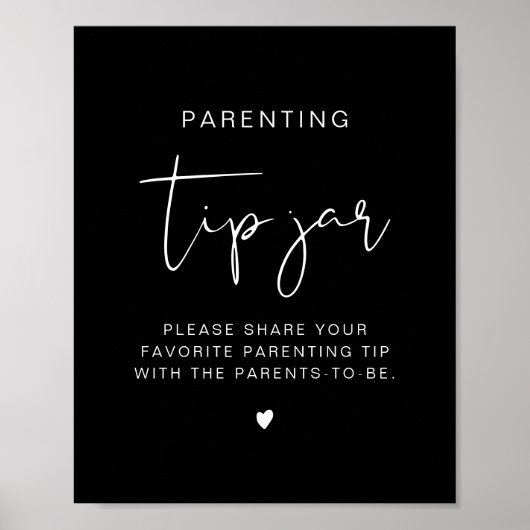 JOVIエギー黒いモダン先端の瓶とアドバイスのサイン ポスター (正面)