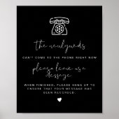 JOVIエギー黒い電モダン話予約の看板 ポスター (正面)