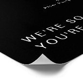 JOVIエギー黒のアイコンモダンのタイムラ結婚イン ポスター (角)