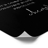 JOVIエギー黒ボホオープおもしろいンバーサイン ポスター (角)