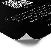 JOVIエギー黒モダンハネムーン結婚基金のサイン ポスター (角)