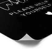 JOVIエギー黒モダン放牧表の看板 ポスター (角)