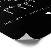 JOVIエッジジーブラックポポモダンコーンバー結婚ズサイン ポスター (角)