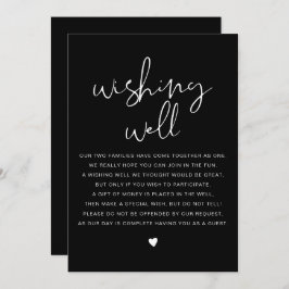 JOVIブラックモダンエギー願い井戸のサイン 招待状