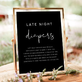 JOVI モダン エッジー ブラック ラテナイト おむつ ゲーム ポスター