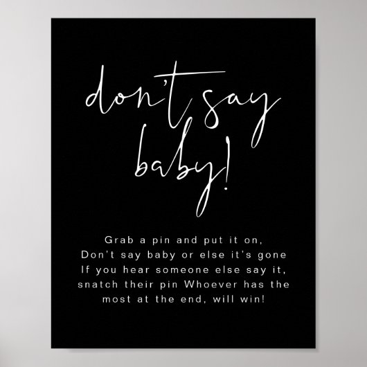 JOVI モダン エッジー ブラック Don't Say Baby サイン (正面)