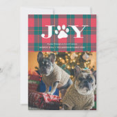 JOYに満ちた肉球ペット写真ホリデーカード 招待状 (正面)