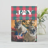 JOYに満ちた肉球ペット写真ホリデーカード 招待状 (スタンド正面)