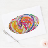 Joyのステッカー絵画ラベルのハート 楕円形シール (封筒)