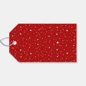 JOYはっきりしたタイポグラフィモダンクリスマスレッド ギフトタグ (裏面横)