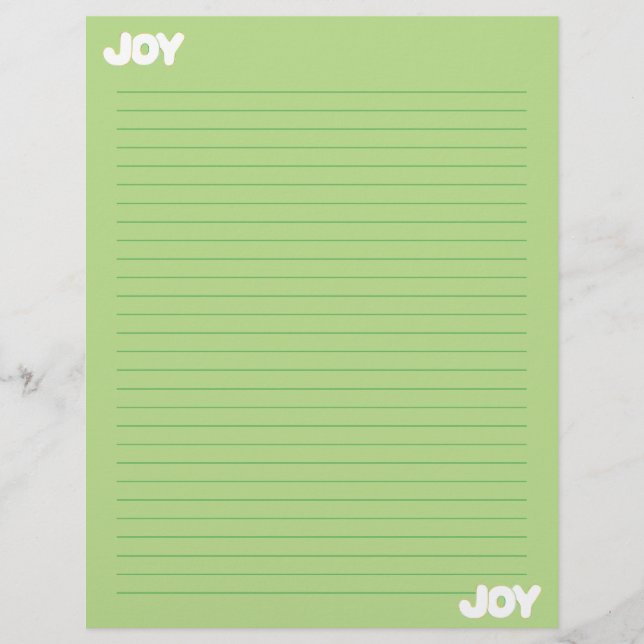 Joyアウトラインワードのレターヘッド (正面)