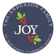 Joyアドレスの青いラベル