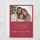 JOYエレガント金ゴールドスノーフレーク写真クリスマス シーズンカード (裏面)