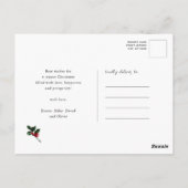 JOYエレガント金ゴールド雪片スモダンクリプト写真 ポストカード (裏面)