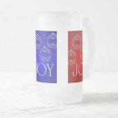 Joyオーナメントオン宝石トーンエレガント フロストグラスビールジョッキ (正面右)