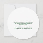 JOYカイロプラクティックフラットホリデークリスマスカード シーズンカード (裏面)