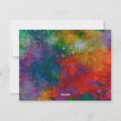 Joyカラフルレッドあなたの写真のホリデーカードを追加 シーズンカード (裏面)