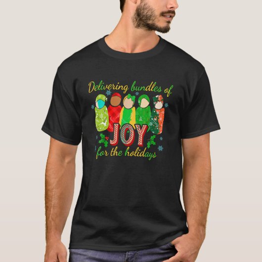 Joyクリスマスのバンドルの配信L DナーススワドルS Tシャツ (正面)