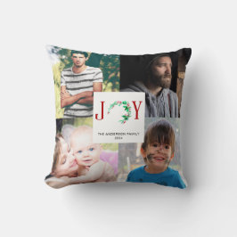 JOYクリスマスフォトコラージュ4家族写真 クッション